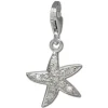 SilberDream Charm Seestern Zirkonia 925 Silber Armband Anhänger FC730W