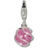 SilberDream Charm Zirkonia Kugel rosa Armband Anhänger FC200P