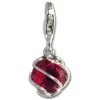 SilberDream Charm Zirkonia Kugel rot Armband Anhänger FC200R