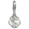 SilberDream Charm Zirkonia Kugel weiß Armband Anhänger FC200W