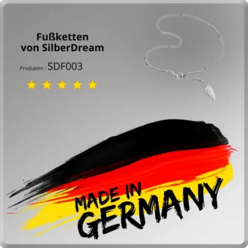 SilberDream 26cm Fußkette Flügel 925 Silber SDF003