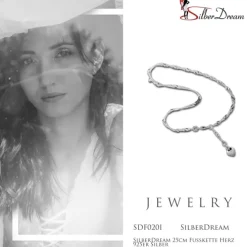 SilberDream 25cm Fußkette Herz 925er Silber SDF020I