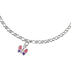 SilberDream 15,5cm Kinder Armband Schmetterling Silber SDA011