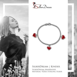 SilberDream 16,5cm Kinder Armband Herzchen 925 Silber SDA010