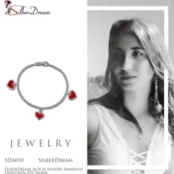 SilberDream 16,5cm Kinder Armband Herzchen 925 Silber SDA010