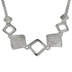 SilberDream Collier Karo 925 Sterling Silber 45cm Kette SDK409