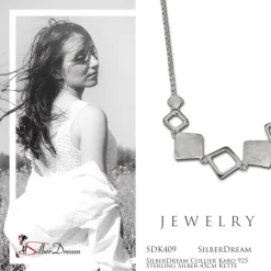 SilberDream Collier Karo 925 Sterling Silber 45cm Kette SDK409