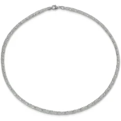 SilberDream Collier Kette Gitter 925er Silber Damen 50cm SDK2195J