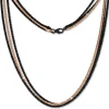 SilberDream Collier Kette gedreht rose vergoldet und geschwärzt 45cm SDK23745S
