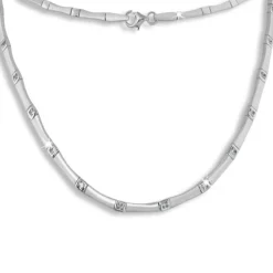SilberDream Collier Kette Zirkonia weiß 925er Silber 44cm Halskette SDK436W