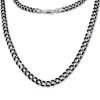 SilberDream Collier Kette Panzer schwarz 925 Silber Damen 45cm SDK21445S
