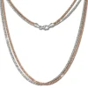 SilberDream Collier Kette gedreht rose vergoldet und 925 Silber 45cm SDK23345T