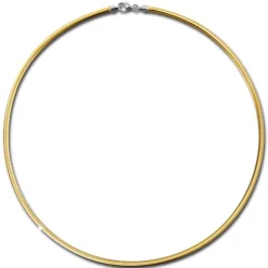 SilberDream Collier Kette Muster vergoldet und Silber 925er 45cm SDK22945T