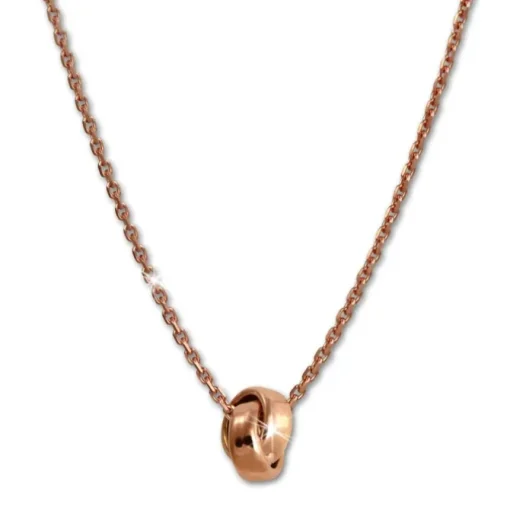 SilberDream Collier Kette verschlungen rosévergoldet 925 Silber 44cm SDK11344E
