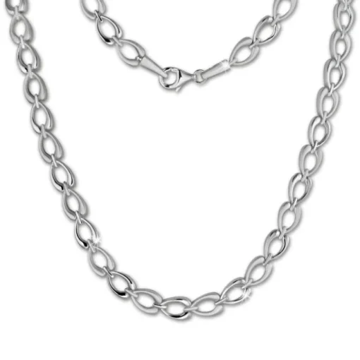 SilberDream Collier Kette Herzform 925er Silber 45cm Damen Kette SDK446J