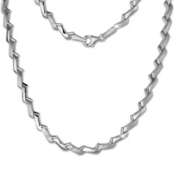 SilberDream Collier Kette Zick-Zack 925er Silber 45cm Damen Kette SDK440J