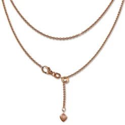 SilberDream Collier Kette Herz rose vergoldet 925er Silber Damen 45cm SDK22645E