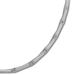 SilberDream Collier Kette Zirkonia weiß 925er Silber 44cm Halskette SDK436W