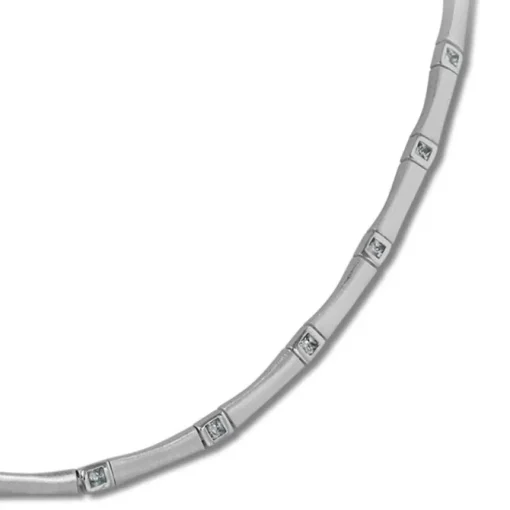 SilberDream Collier Kette Zirkonia weiß 925er Silber 44cm Halskette SDK436W