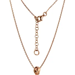 SilberDream Collier Kette verschlungen rosévergoldet 925 Silber 44cm SDK11344E