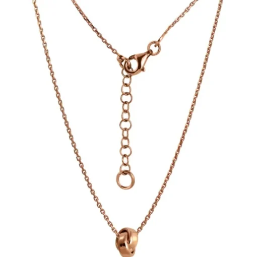SilberDream Collier Kette verschlungen rosévergoldet 925 Silber 44cm SDK11344E