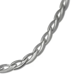 SilberDream Collier Kette Zopf 925er Silber 44,5cm Damen Halskette SDK438J