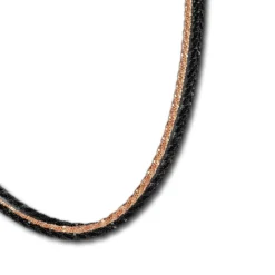 SilberDream Collier Kette gedreht rose vergoldet und geschwärzt 45cm SDK23745S