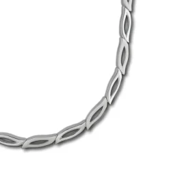 SilberDream Collier Kette Blütenblatt 925 Silber 45cm Halskette Damen SDK428