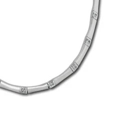 SilberDream Collier Kette Zirkonia weiß 925er Silber 44cm Halskette SDK436W