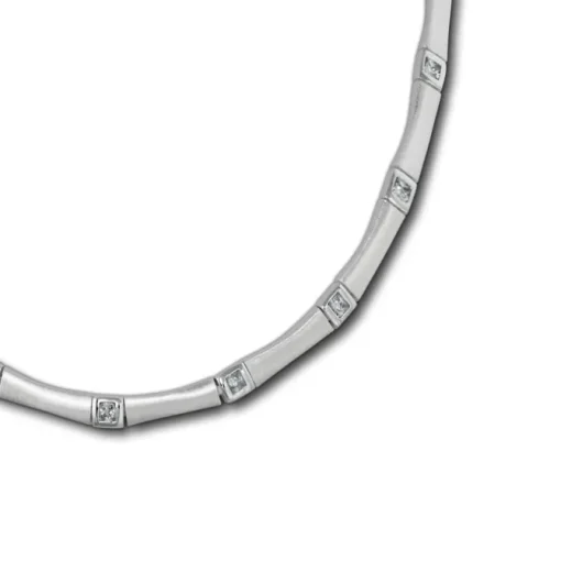 SilberDream Collier Kette Zirkonia weiß 925er Silber 44cm Halskette SDK436W