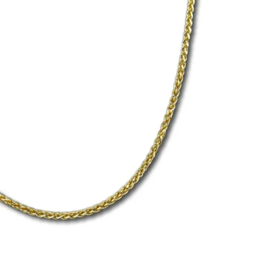 SilberDream Collier Kette Zopf vergoldet 925 Silber Damen 45cm SDK21545Y