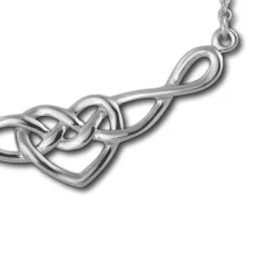 SilberDream Collier Kette Tribal Herz 925 Sterling Silber 45cm SDK50045J