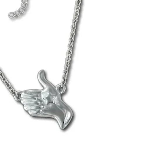 SilberDream Collier Kette Handzeichen Daumen hoch 925 Silber 46cm SDK50944J