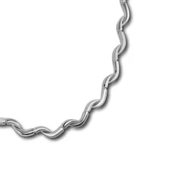SilberDream Collier Kette Welle 925 Sterling Silber 44,5cm Halskette SDK448J