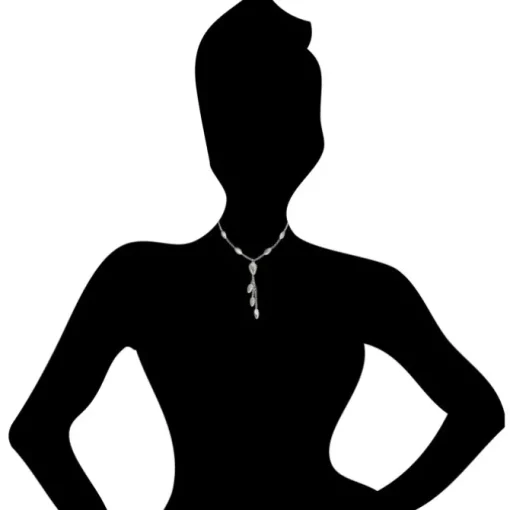 SilberDream Collier Kette Tropfen 925 Silber 44,5cm Halskette SDK414