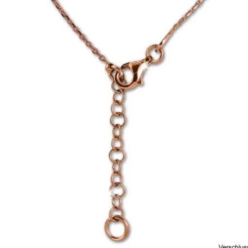 SilberDream Collier Kette verschlungen rosévergoldet 925 Silber 44cm SDK11344E
