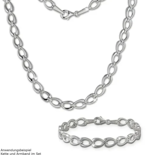 SilberDream Collier Kette Herzform 925er Silber 45cm Damen Kette SDK446J