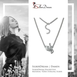 SilberDream Collier Kette Handzeichen Daumen hoch 925 Silber 46cm SDK50944J