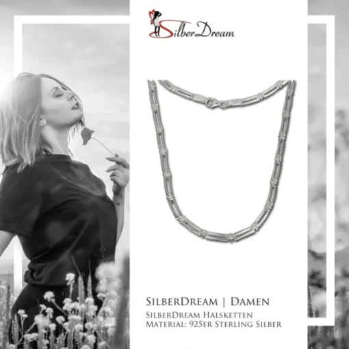 SilberDream Collier Kette Trendy 925 Silber 45,5cm Halskette SDK407