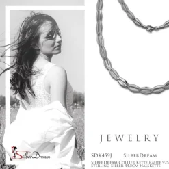 SilberDream Collier Kette Raute 925 Sterling Silber 44,5cm Halskette SDK459J