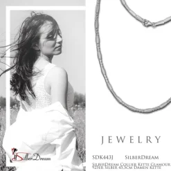 SilberDream Collier Kette Glamour 925er Silber 45,5cm Damen Kette SDK443J