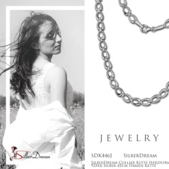 SilberDream Collier Kette Herzform 925er Silber 45cm Damen Kette SDK446J