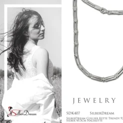 SilberDream Collier Kette Trendy 925 Silber 45,5cm Halskette SDK407