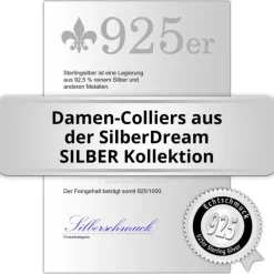 SilberDream Collier Kette Kugeln vergoldet 925er Silber Damen 45cm SDK22345T