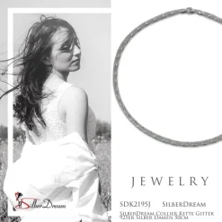 SilberDream Collier Kette Gitter 925er Silber Damen 50cm SDK2195J