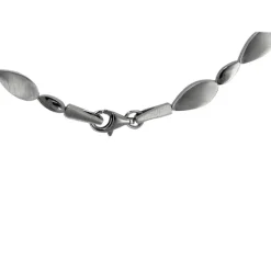 SilberDream Collier Leaves 925 Silber glanz matt 45cm Kette Damen SDK4804M