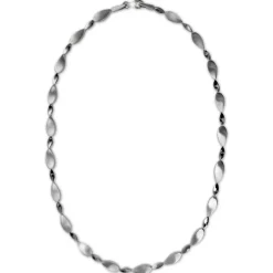 SilberDream Collier Leaves 925 Silber glanz matt 45cm Kette Damen SDK4804M