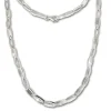 SilberDream Collier oval matt Kette 925 Silber 45cm Halskette SDK403