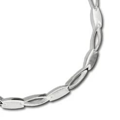 SilberDream Collier oval matt Kette 925 Silber 45cm Halskette SDK403