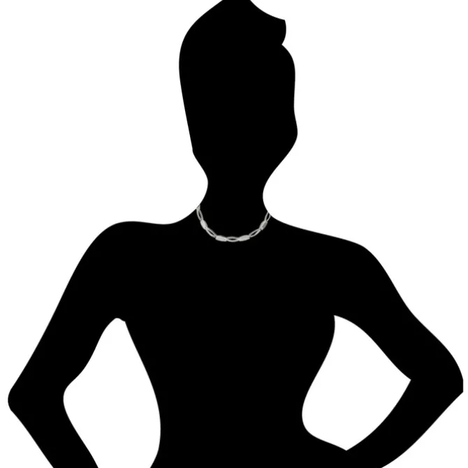 SilberDream Collier oval matt Kette 925 Silber 45cm Halskette SDK403